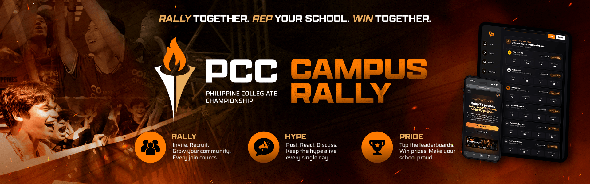 PCC Campus Rally banner